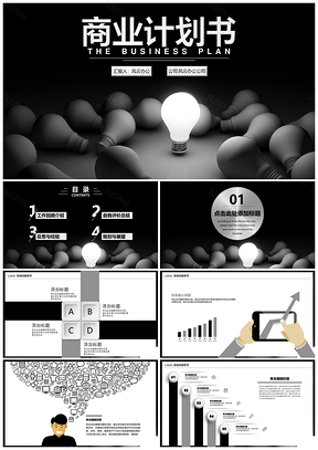 闪光的灯泡商业创业计划书模板