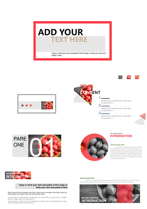 红白时尚大气简约杂志风番茄多通用模板