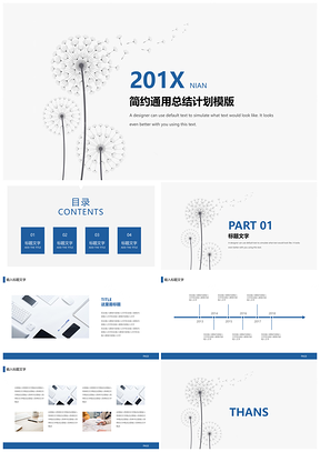 簡約總結(jié)計(jì)劃商務(wù)通用PPT模版