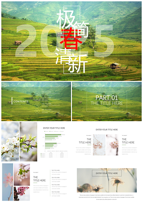 2025绿色极简大气创意清新PPT模板