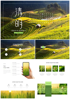 传统节日清明时节清新PPT模板
