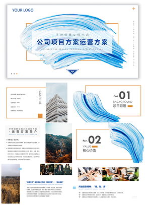 内容完整公司项目方案运营方案PPT模板
