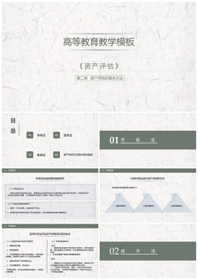 論文答辯白色高等教育教學(xué)模板資產(chǎn)評(píng)估PPT模板