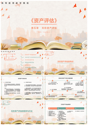寬屏白色高等教育教學(xué)模板資產(chǎn)評估PPT模板
