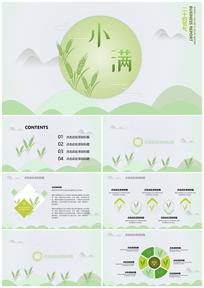 节气小满手绘PPT模板