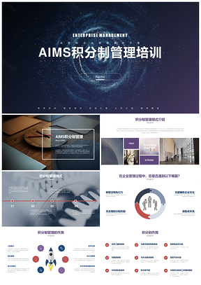白色AIMS积分制管理讲座员工培训PPT模板