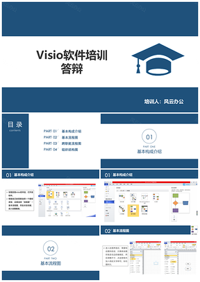 蓝色APP软件培训演讲答辩PPT模板
