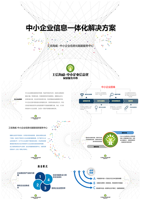 蓝色中小企业一体化服务PPT模板