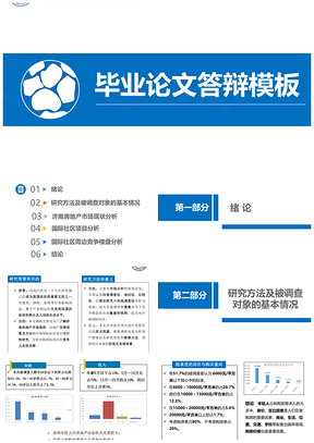 普屏蓝色毕业论文答辩PPT模板