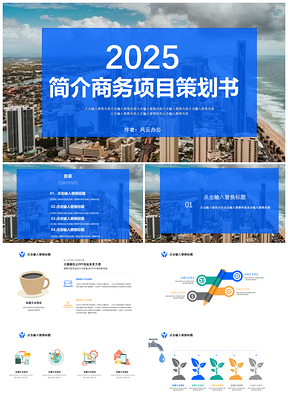 简介商务项目策划书PPT模板