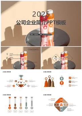 2025粉色公司企业简介PPT模板