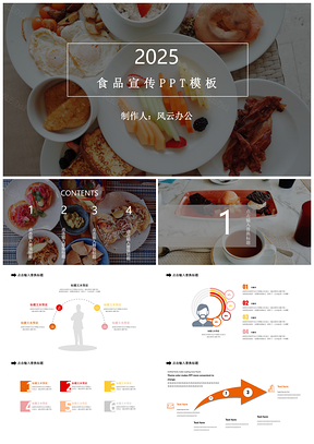 2025黄色食品宣传PPT模板
