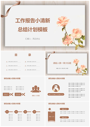 白色工作報(bào)告小清新總結(jié)計(jì)劃PPT模板