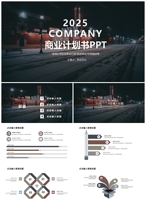 2025項目合作灰色商業(yè)計劃書PPT模板