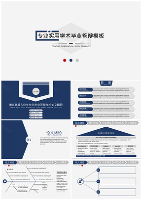 白色专业实用简洁通用毕业答辩模板附教程PPT模板