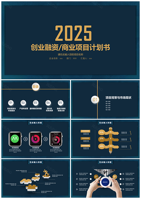 2025黃色動(dòng)態(tài)公司創(chuàng)業(yè)融資商業(yè)項(xiàng)目計(jì)劃書(shū)PPT模板