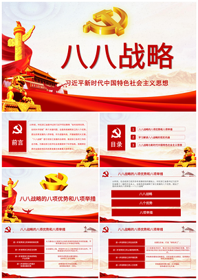 彩色八八戰(zhàn)略思想與實踐政策解讀PPT模板