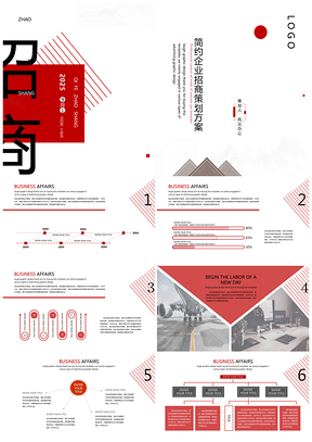 红色简约企业招商招聘方案