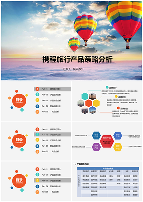 携程旅行产品网络营销策略分析PPT模板