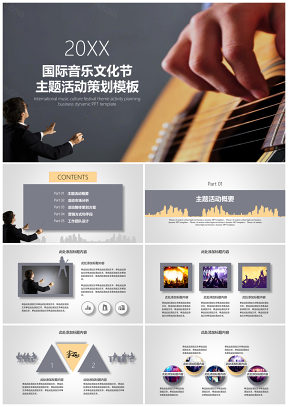 黃色國(guó)際音樂(lè)文化節(jié)主題活動(dòng)策劃商務(wù)動(dòng)態(tài)PPT模板