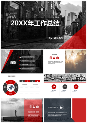工作总结年终计划PPT模板