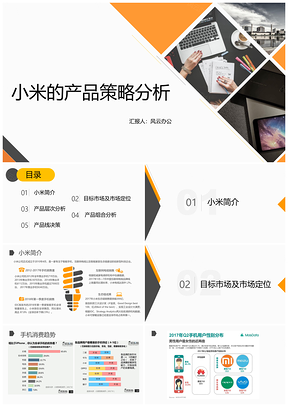 红色小米产品策略战略管理分析报告市场营销PPT模板