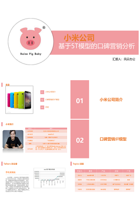小米基于5T模型的口碑营销分析研究报告营销策划PPT模板