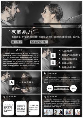 从法律层次浅谈家庭暴力PPT模板