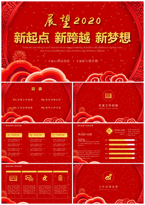 展望2025新起点新跨越新梦想年终总结PPT模板