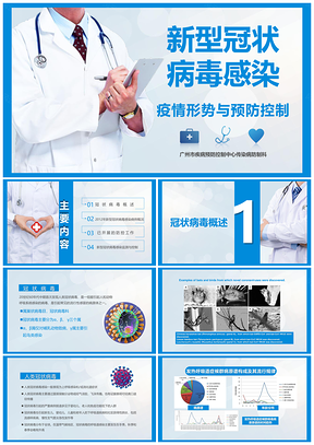 新型冠状病毒感染知识科普PPT模板