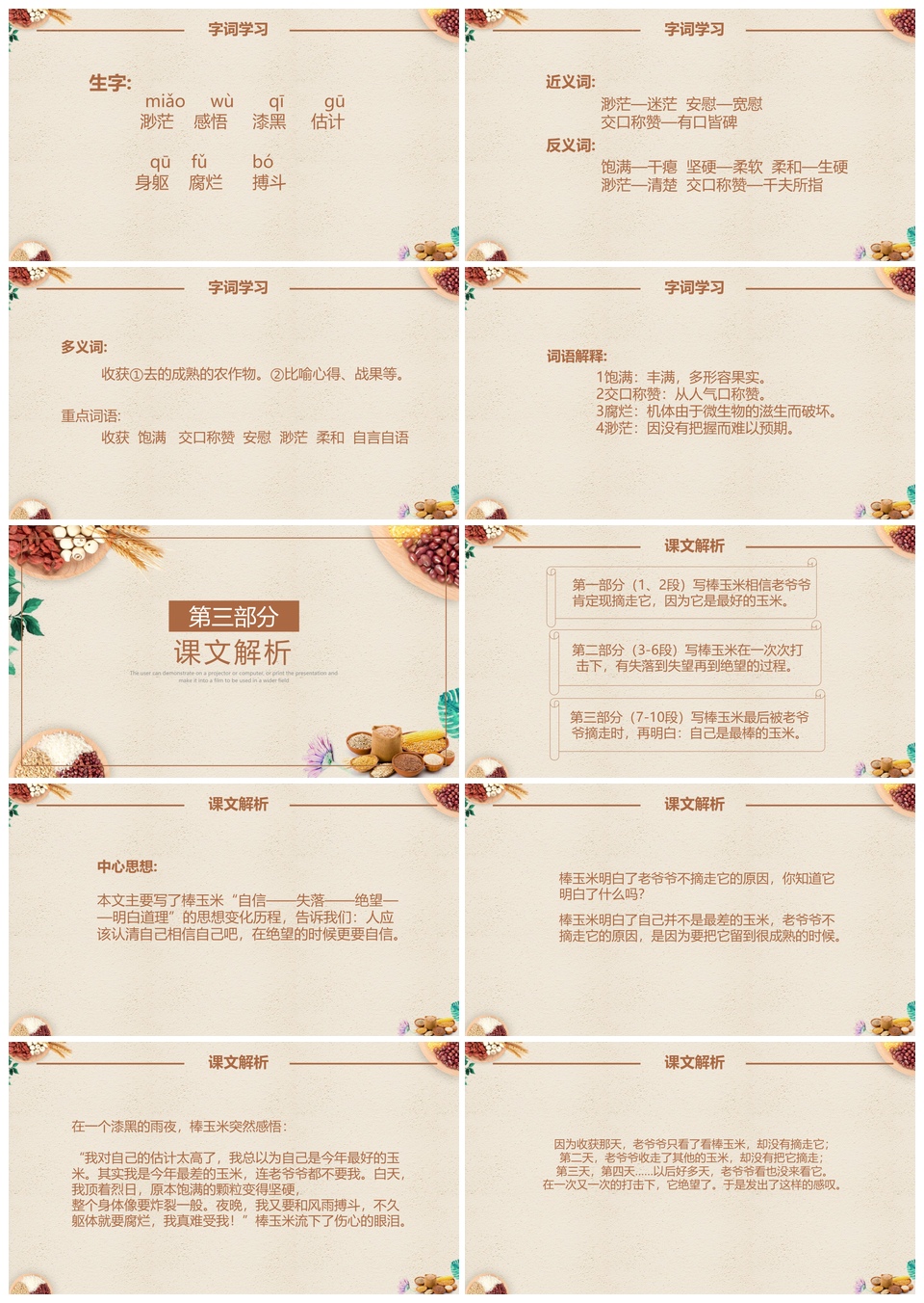 人教版四年级语文《最棒的玉米》课件PPT