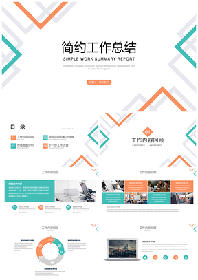 白色簡約周會例會工作總結匯報計劃PPT模板