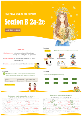人教英语八年级上册课件Unit2SectionB2a2e