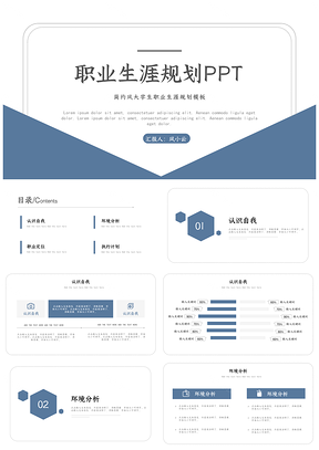 動(dòng)態(tài)藍(lán)色職業(yè)生涯規(guī)劃PPT模板