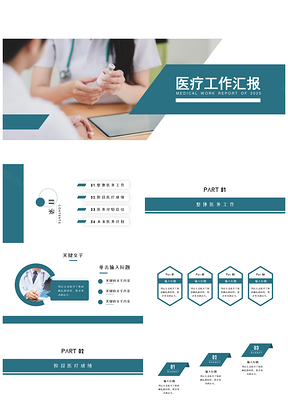 2025绿色医疗工作汇报PPT模板