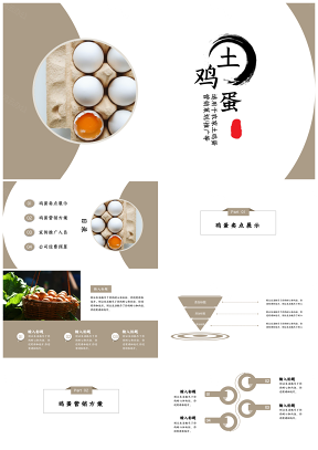 黃色完整框架農(nóng)家土雞蛋營銷策劃PPT模板