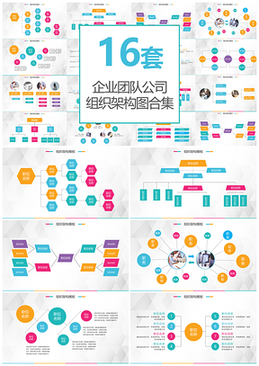企业公司组织架构图PPT模板合集
