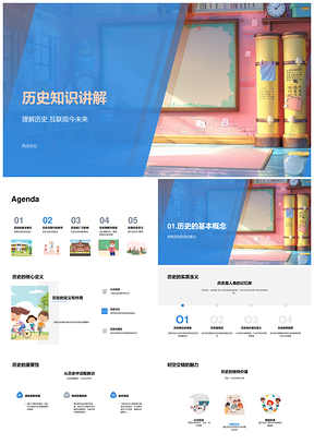 历史知识讲解教育普及专业讲师现代视角PPT模板