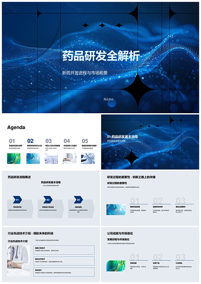 新药研发技术流程与市场前景解析PPT模板