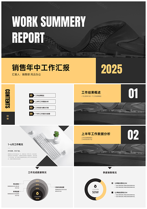 商务视觉工作总结汇报模板方案PPT模板