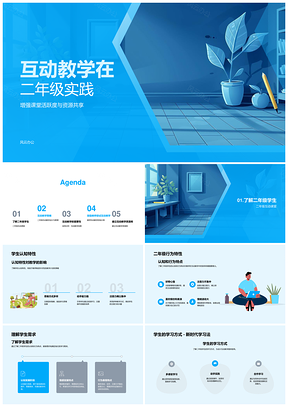 互动教学二年级资源共享师培游戏化课堂认知行为PPT模板