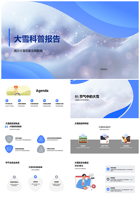 大雪节气气候变化与生态影响PPT模板