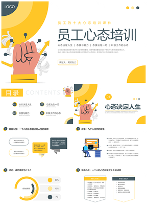 员工十大心态企业培训人际交往PPT模板