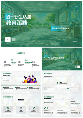 初一新生青春期身心适应教育策略PPT模板