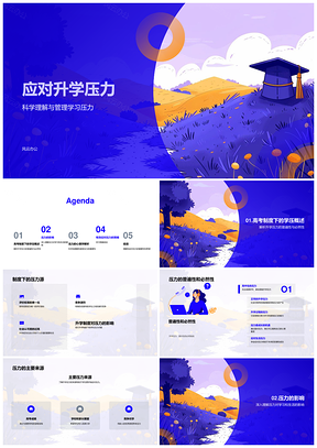 应对升学压力升学制度调整心态PPT模板