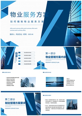 企业集团高楼办公楼物业管理动态PPT方案