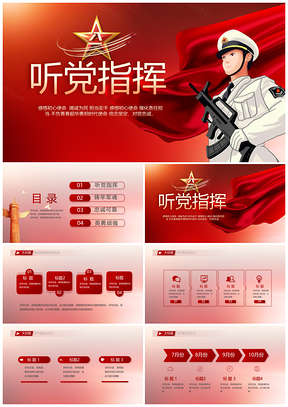 八一建军节部队政治工作汇报PPT