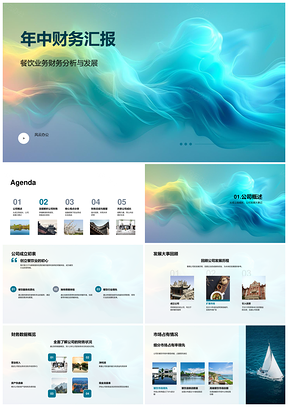 公司年中财务发展历程现状成长规划挑战PPT模板