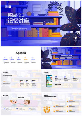 英语词汇记忆游戏化策略联想构词互动应用复习PPT模板