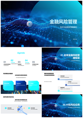 金融风险管理技术监管新策略全球风控模型系统PPT模板